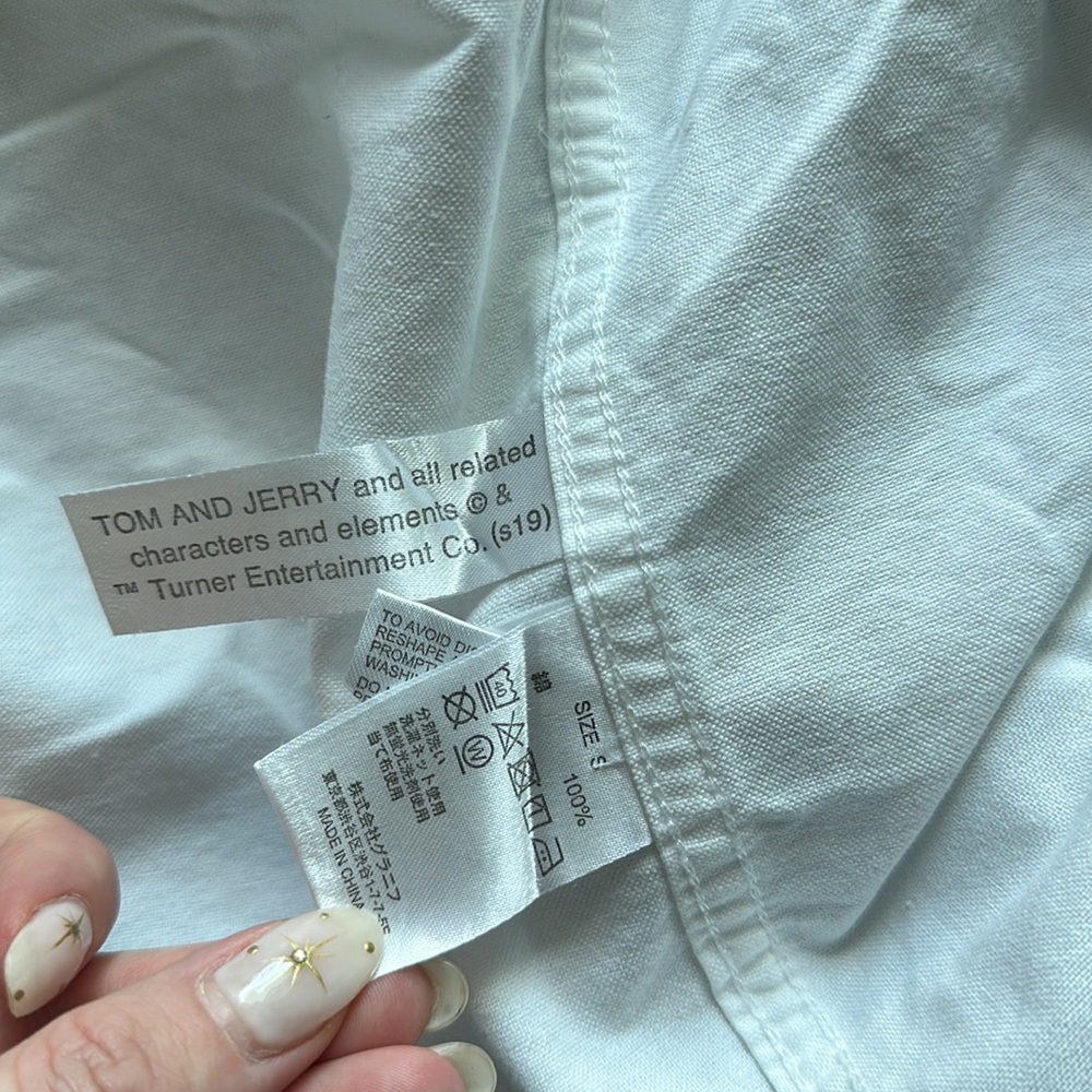 RARE Graniph Japan + Tom & Jerry Pocket Shirt in White - Picture 5 of 6
